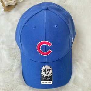 New with tags CHICAGO CUBS OFFICIAL MLB GEAR HAT BLUE with RED Logo & white log